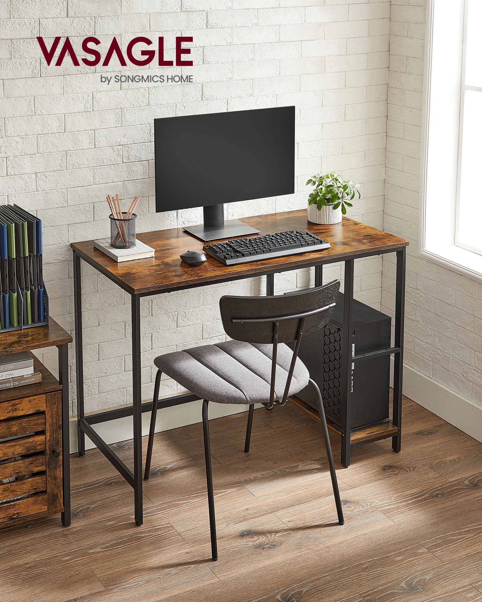 VASAGLE Tisch, Computertisch, Bürotisch, moderner Stil, Arbeitszimmer, Schlafzimmer, Wohnzimmer