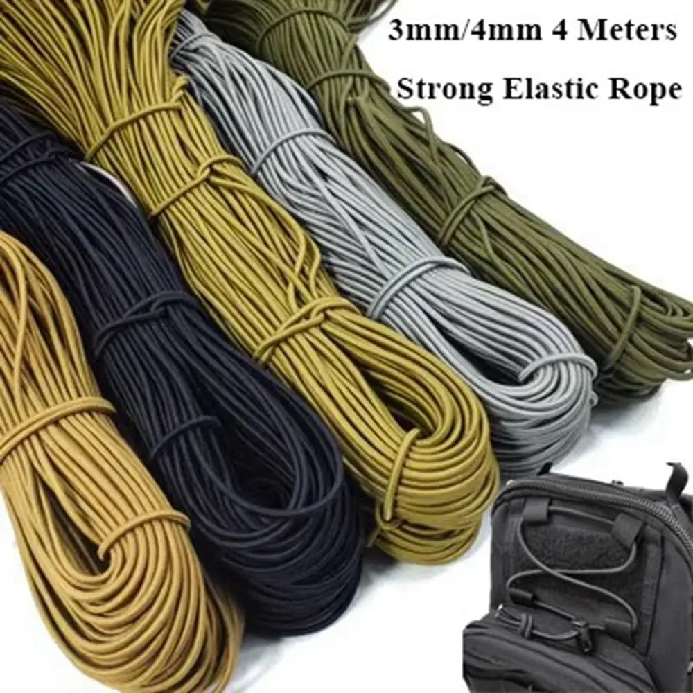 Hochwertiges starkes elastisches Seil für den Außenbereich, 4 Meter Länge, elastisches Seil, Gummiband, Nähen, Kleidungsstück, Basteln, DIY-Rucksack-Zubehör Image