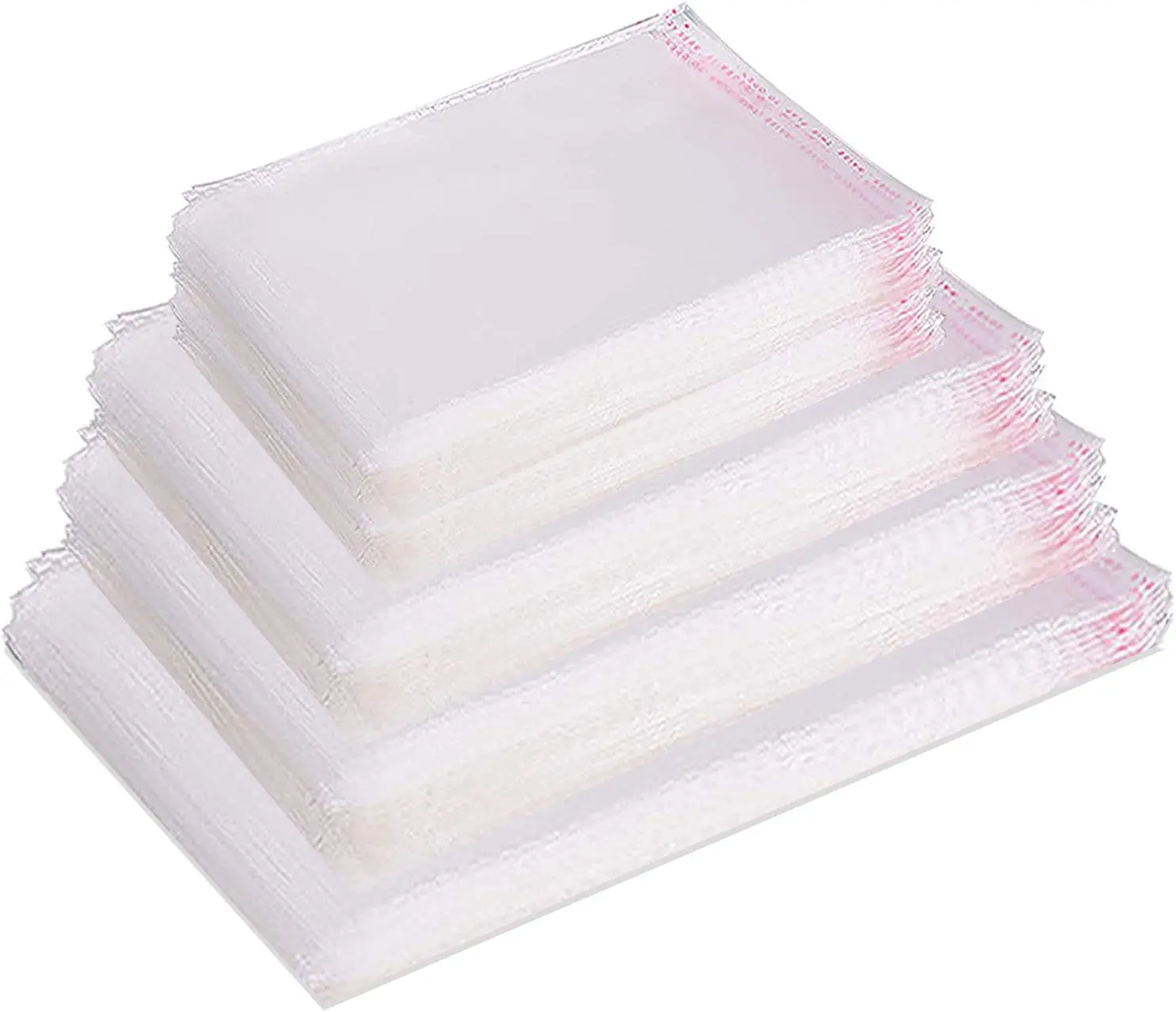 30/50/100 Stück selbstklebende OPP-Geschenktüte aus klarem Zellophan, Aufbewahrungstasche für Schreibwaren, selbstdichtende Beutel, Verpackungsbeutel Image