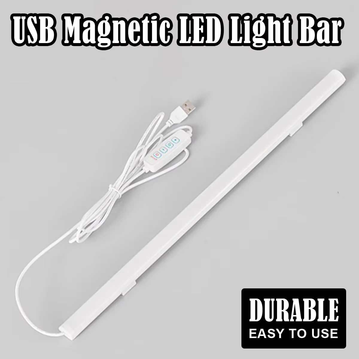 Led Light Tube Leselampe Lernen 3colors Leds Nacht mit magnetischem USB-Stecker 20cm-50cm Streifen dimmbare Bar Schrank am Bettrand
