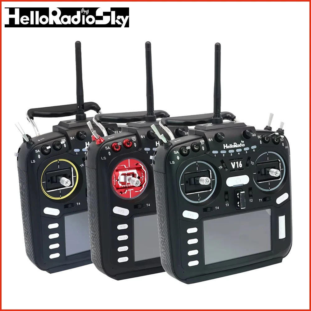 HelloRadio V16 /V16 pro /V16 Max ELRS /4-in-1 Multi EDGETX Hall Gimbals Fernbedienung Image