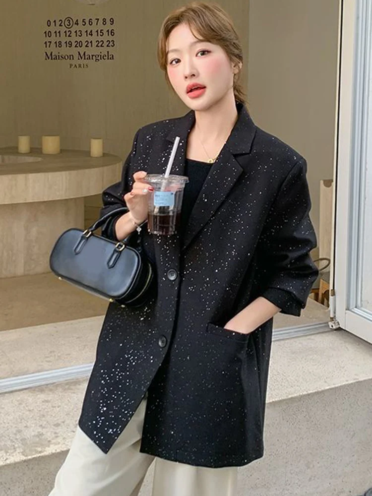 Zoki Elegante Schwarz Blazer Frauen Mode Süße Langarm Design Anzug Mantel Koreanische Casual Chic Weibliche Herbst Winter Süße Jacke