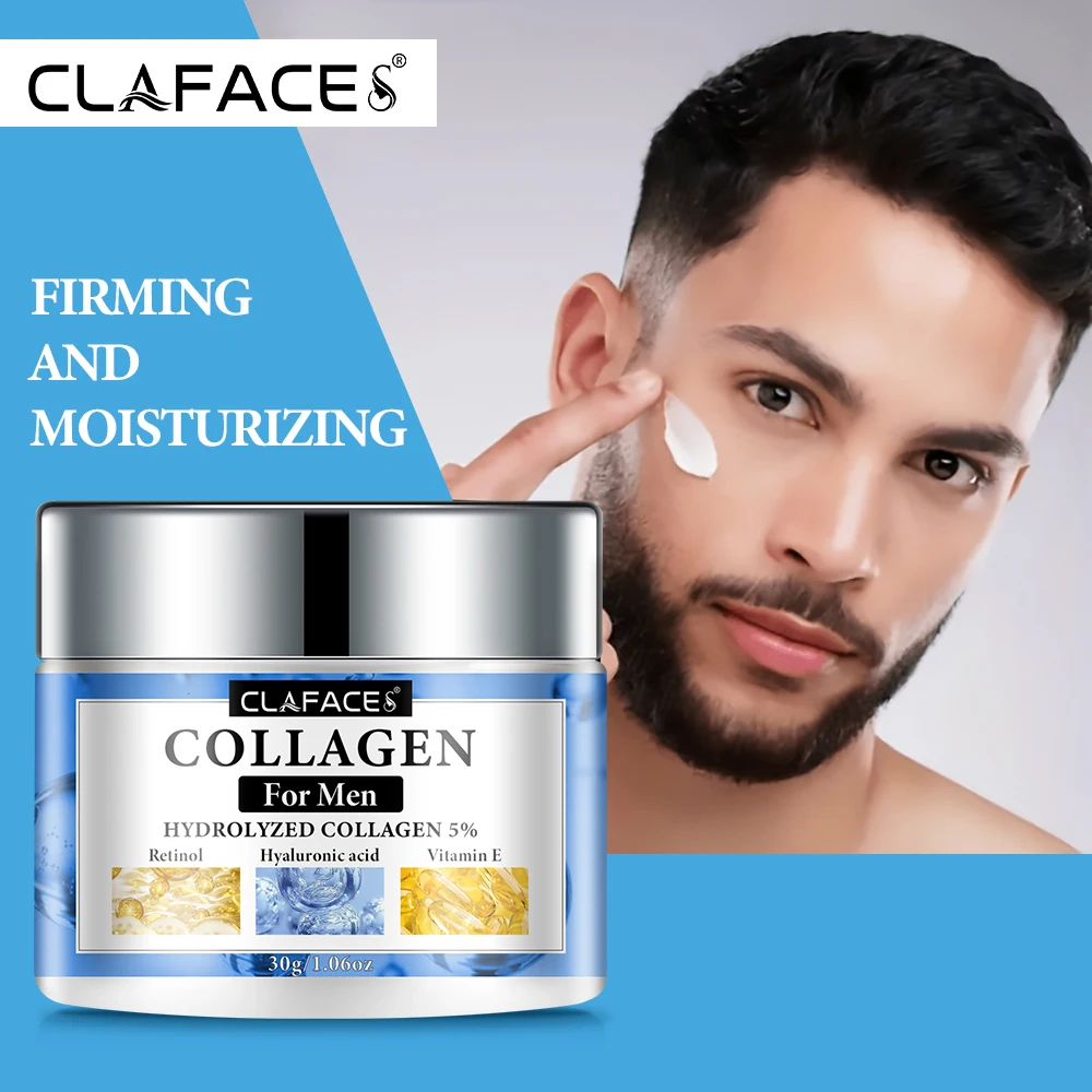 Glatte Faltencreme für Männer, entfernt Gesichts- und Halsfalten, straffende, feuchtigkeitsspendende Haut, Retinol-Gesichtscreme, jüngere Gesichtsbehandlung Image