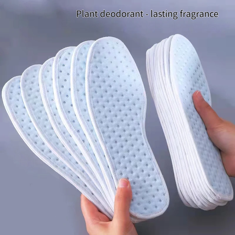 Deodorant-Einlegesohle für Füße, Laufen, Sport, atmungsaktiv, weich, verdickt, stoßdämpfende Einlegesohlen für Schuhe, Vorlage, Mann und Frau, Schuhsohle Image