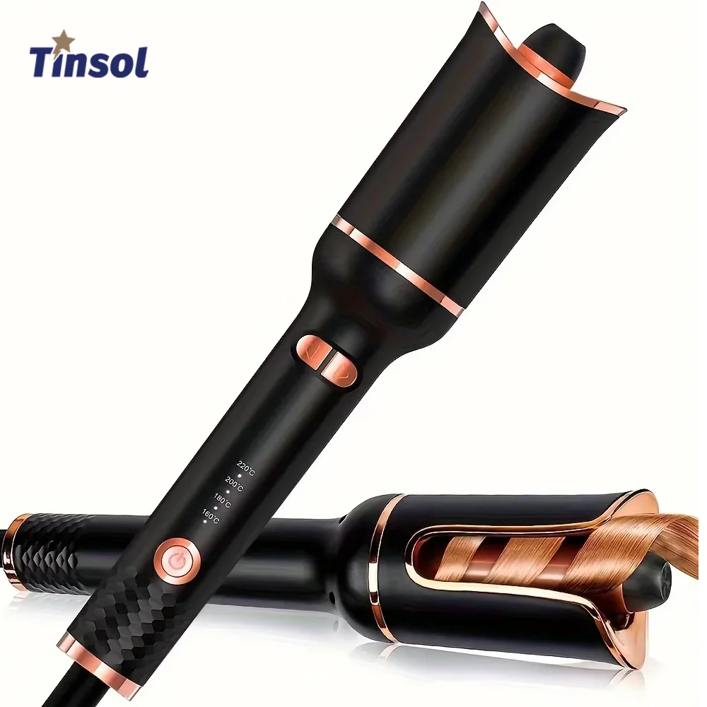 TINSOL Professionelle Lockenstab Keramik automatisch rotierende Luftab-Lockenstab Styler Lockenstab Styling-Werkzeuge Image
