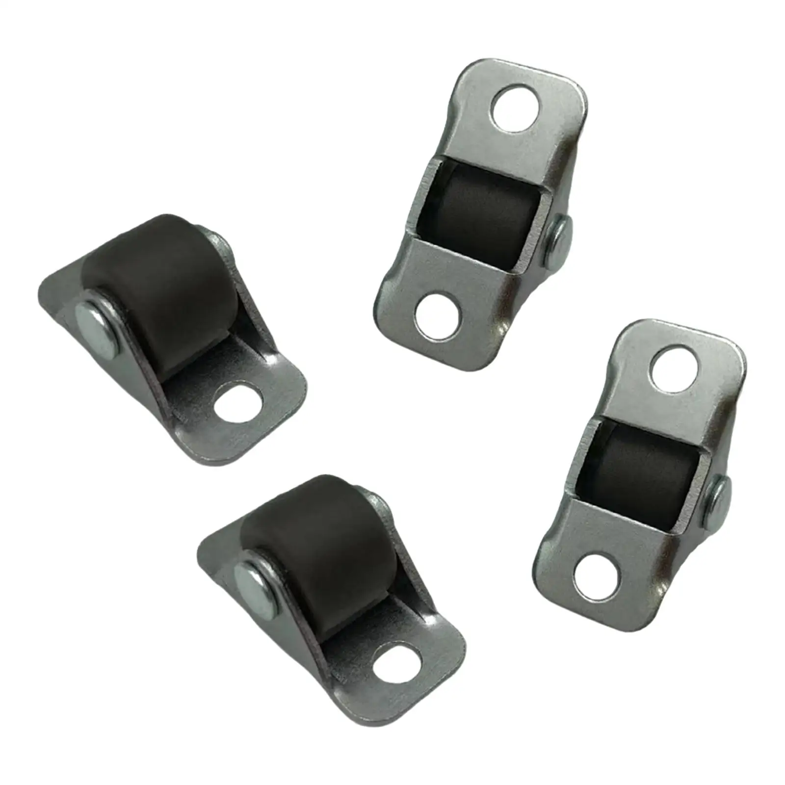 4-teilige kleine Radrollen, Mehrzweck-Schiebetürrolle, geräuschlos, für Werkbank, Regale, Schrank, Tisch, kleine Möbel