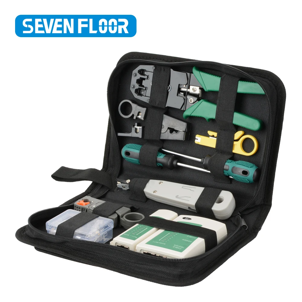 RJ45 RJ11 RJ12 Computer Netzwerk Reparatur Tool Kit STP/UTP LAN Kabel Tester Draht Cutter Schraubendreher Zange Crimpen werkzeug Set Image