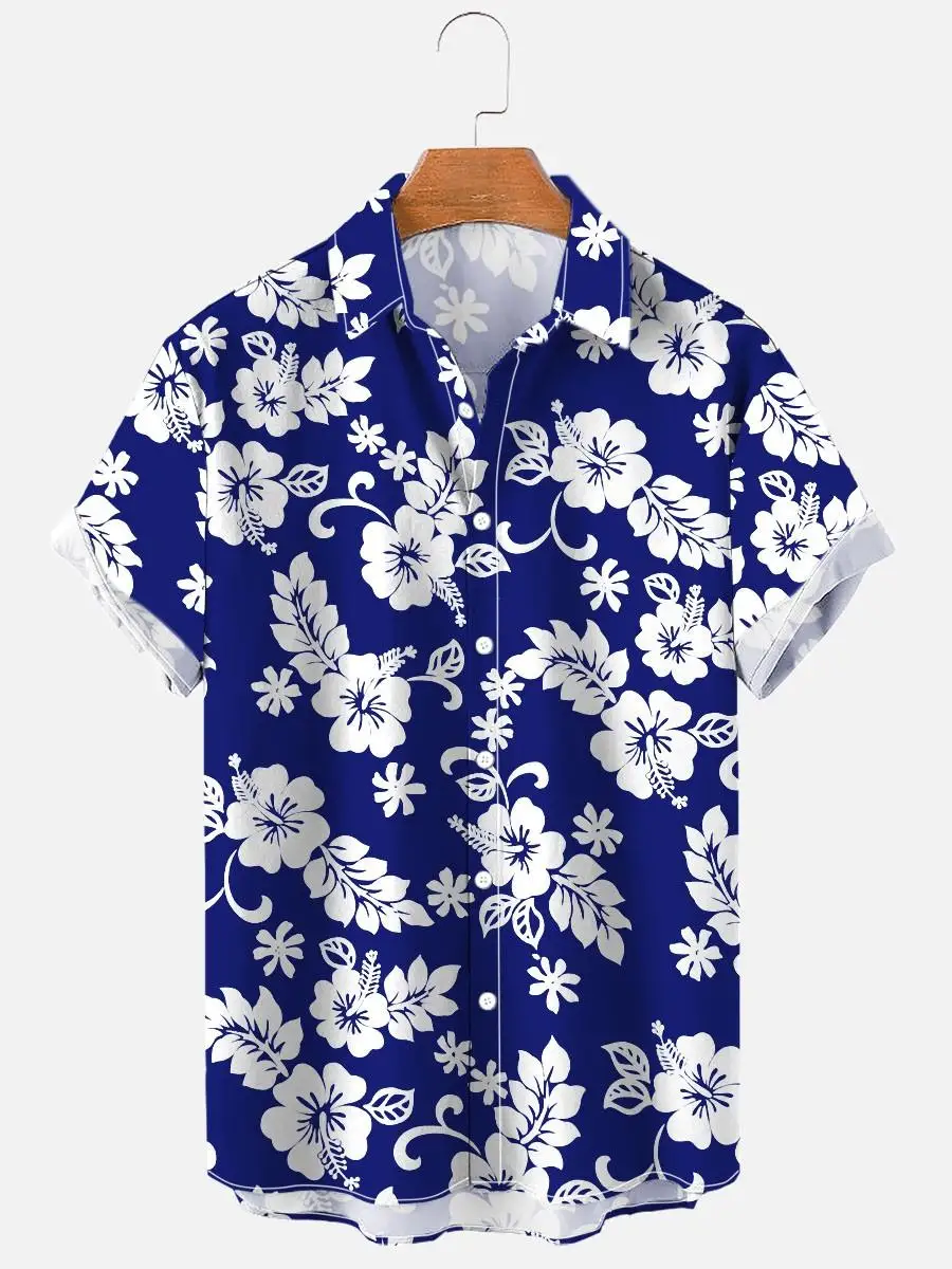 Neue hawaiianische stilvolle Ment's Luxus Casual Floral Shirts gedruckt 3D Kurzarm Plus Größe Harajuku Rockabilly Anime Maccabi