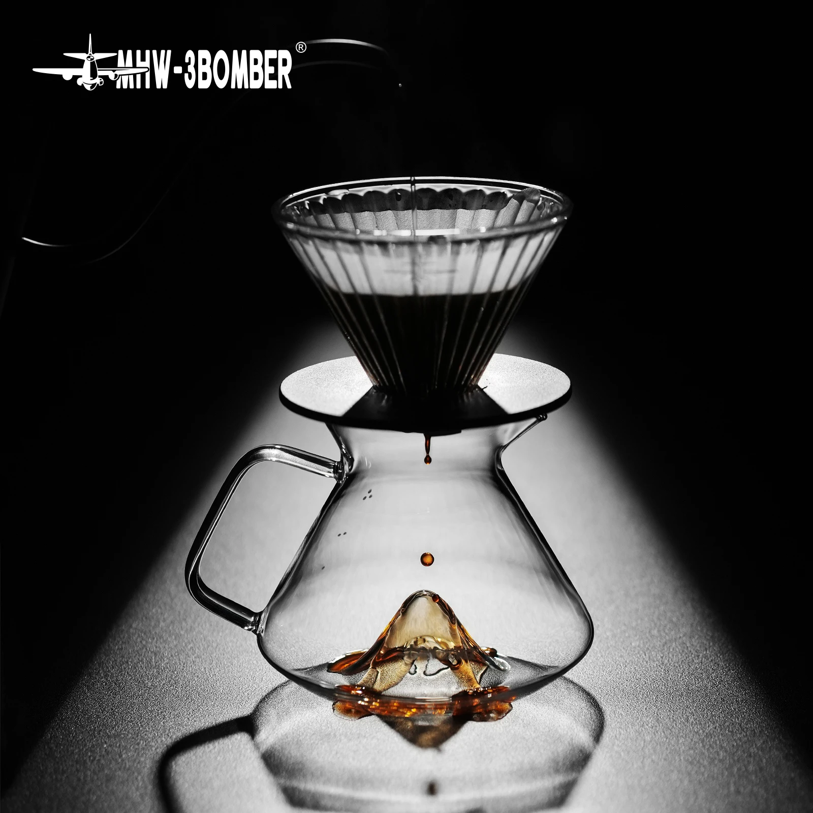 MHW-3BOMBER Pour Over Kaffeemaschine 360/600 ml Kaffeeservice Glas Kaffeetropfer für Heimbrauen Küchenzubehör Image