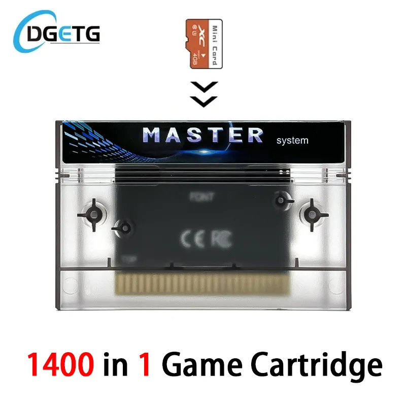 Neue Master System 1400-in-1-Spielkassette ED MS Flash-Karte für USA EUR SEGA Master System I Spielkonsolenkarte Image