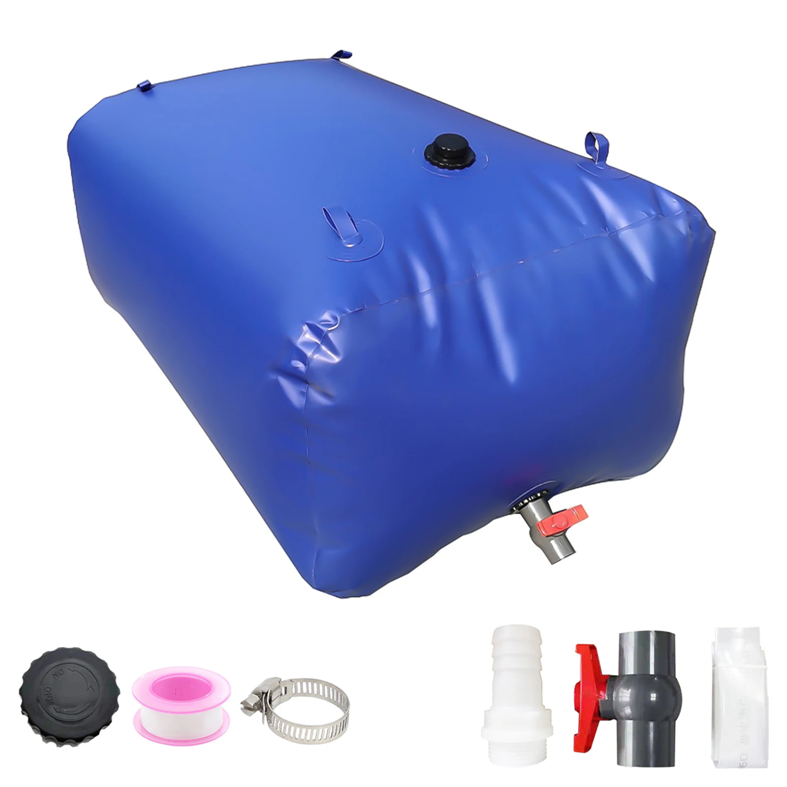 Wasserspeicherblase mit großer Kapazität, 400 l, faltbar, tragbar, Wassertank, Camping, Garten, fallender Notfall-Weichwasserbeutel Image