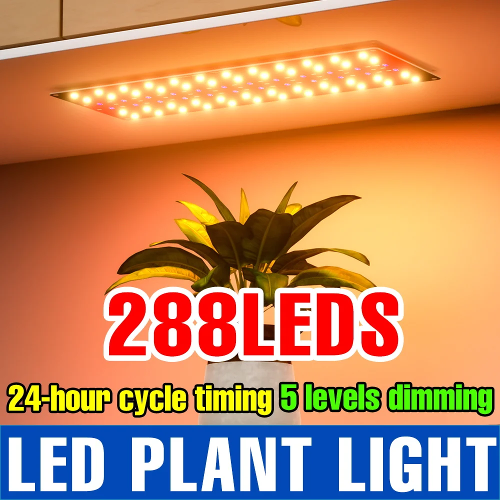 USB DC5V LED Pflanzenwachstumslicht Vollspektrum Quantum Board Blumenfülllampe 1/2/3/4 Kopf dimmbar 8/12/16 Stunden Timing Auto On/Off Image