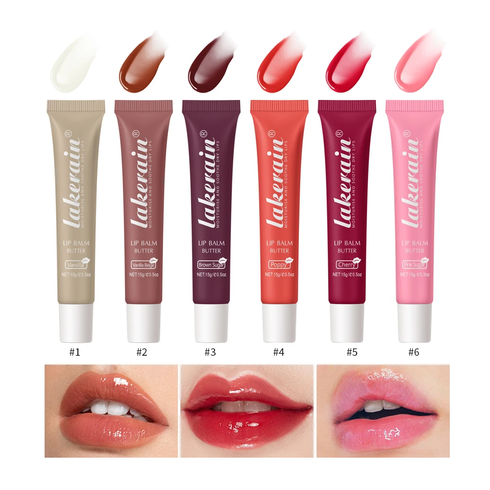 Kristall-Lippenbalsam, Butter, feuchtigkeitsspendender Lipgloss, Öl, Gelee, Lipgloss, flüssiger Lippenstift, Lippentönung, brauner Zucker, Kirsche, rosa Lippen-Make-up Image