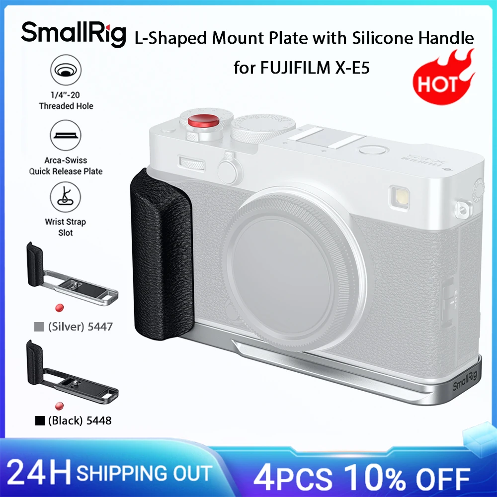 SmallRig X-E5 L-förmige Montageplatte mit Silikongriff für FUJIFILM X-E5, mit Auslöser, leicht, kompakt, 5447 Image