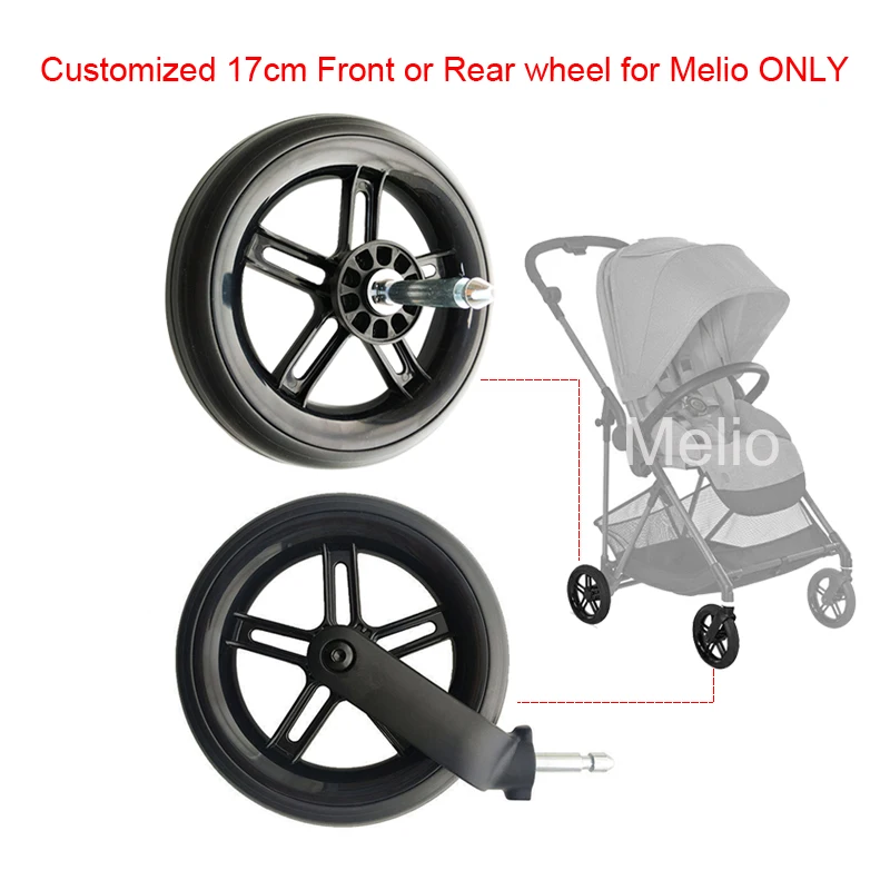 NUR Melio 17 cm Vorder- oder Hinterrad für Cybex Melio 2/3/Carbon/Pro Series Buggy-Zubehör. Anderer Kinderwagen sind NICHT kompatibel!! ! Image