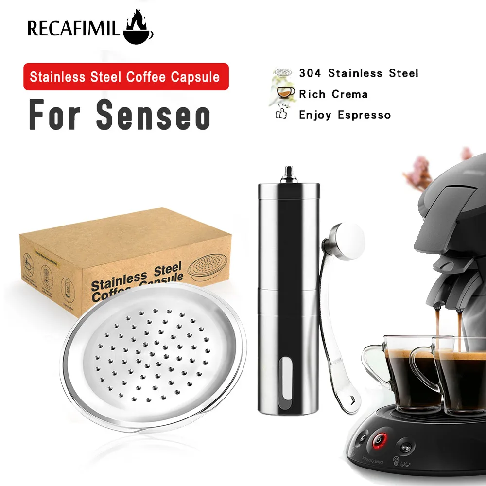 Wiederverwendbare Kaffeekapsel für Philip Senseo HD6592 Senseo HD7801 Maschine Espresso Edelstahl nachfüllbare Kaffeepadfilter Image