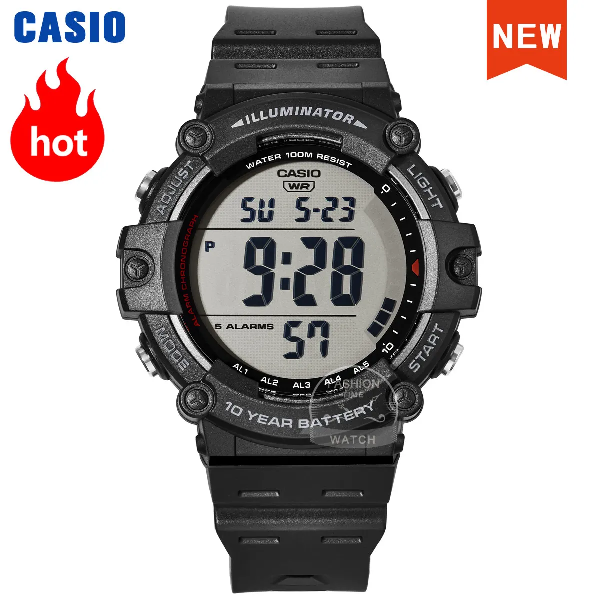 Casio-Uhr für Herren, zehn Jahre Strom, Top-Luxus-Set, LED, digital, Sport, wasserdicht, Quarz-Herrenuhr, relogio masculino, AE-1500WH Image