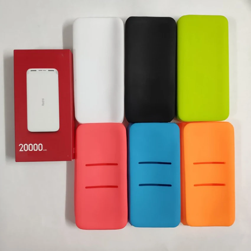 Anti-drop Silikon Schutzhülle Abdeckung Für Redmi 20000 mAh Power Bank Schutz Abdeckung Telefone Power Bank Zubehör Image