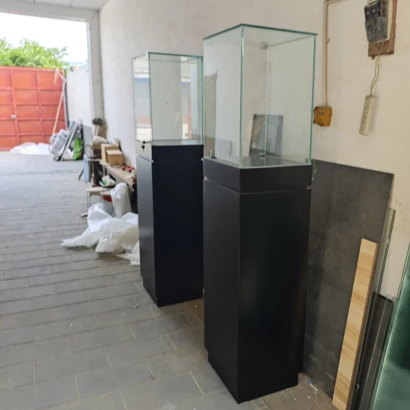 Museum Vitrine antike Jade Ausstellungs schrank Figur Vitrine Porzellan Vitrine Glas transparente Theke