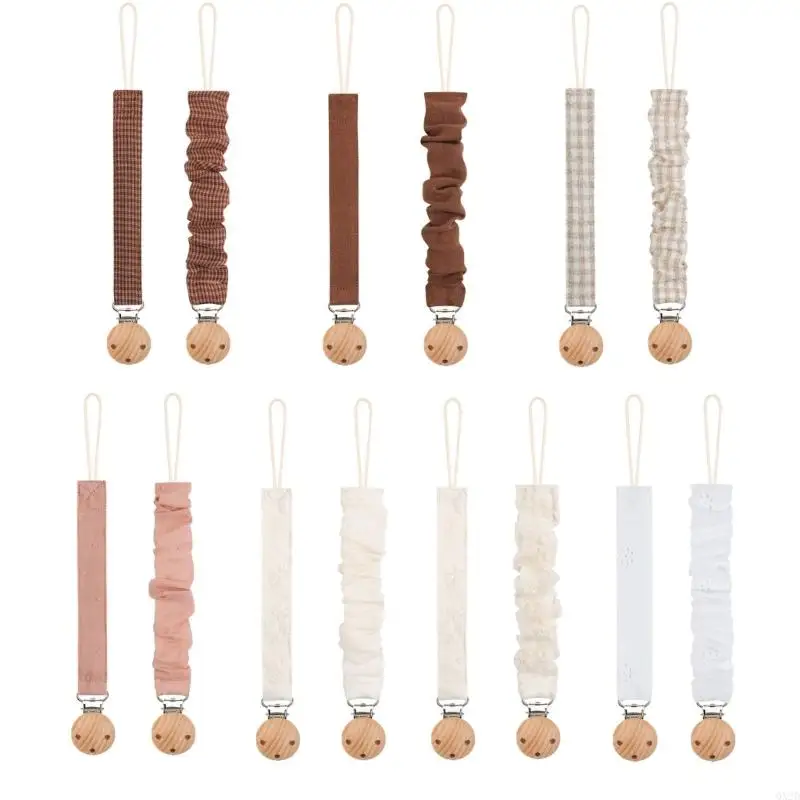 Qx2d stilvolle Schnullerkette für Baby 2pcs Säuglinge Beruhigende Spielzeug Lanyard Seil Anti Fall Image