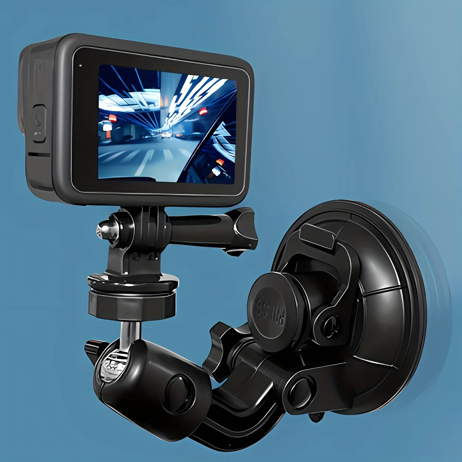 Saugnapfhalterung für Gopro Hero 13 12 11 10 9 8 7 6 5 4 3 Max Session Schwarz für DJI OSMO 5 4 3 Instra 360 X4 X3 Zubehör Image