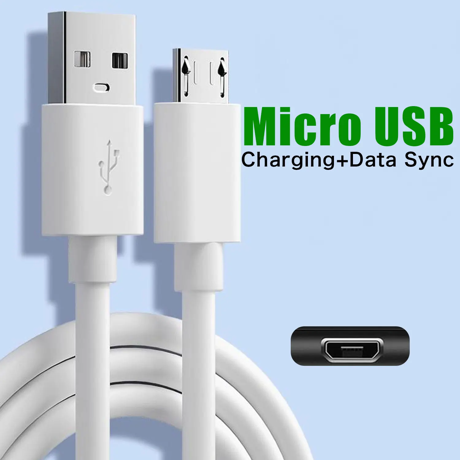 10-5 Pack Micro USB Kabel Android Ladekabel 10 6 3 ft Schnelles Telefon Ladekabel Kabel für Samsung S7 S6 Edge S5 Note 5 4 LG G4 HTC PS4 Huawei Kamera MP3 Android USB Ladekabel Image