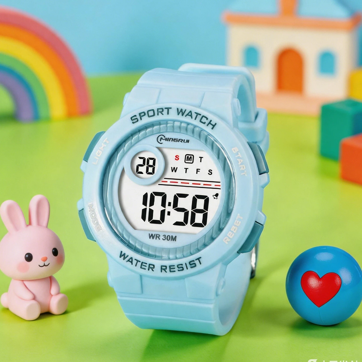 Kinderuhr, wasserdichte Digitaluhr für Mädchen und Jungen, blau, elektronisch, Sport, Kinderuhren, Alarm, Schwimmen, Uhren, Geschenke