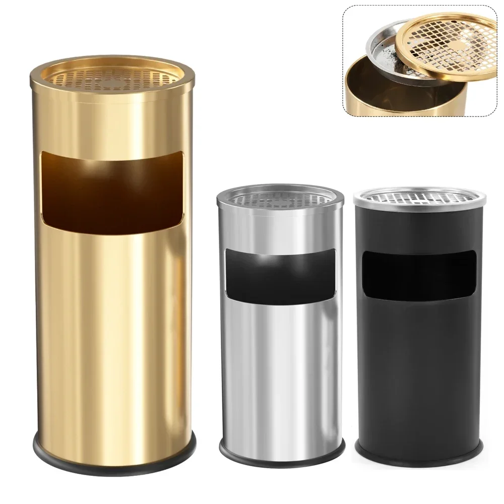 Mülleimer Outdoor-Müll container im Schrank Industrie-Mülleimer mit Deckel Gewerbe abfall behälter Edelstahl Image