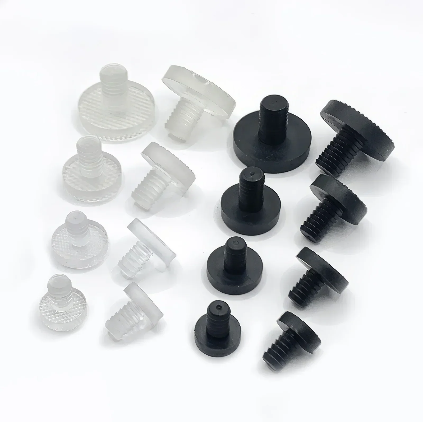 Mini-Gummi-Lochstopfen, transparente Stange, Staubstopfen, Tisch, Stuhl, Fuß, Nagel, Möbelbein, Silenc Glide Slide Pad, Kappen, Bodenschutz Image