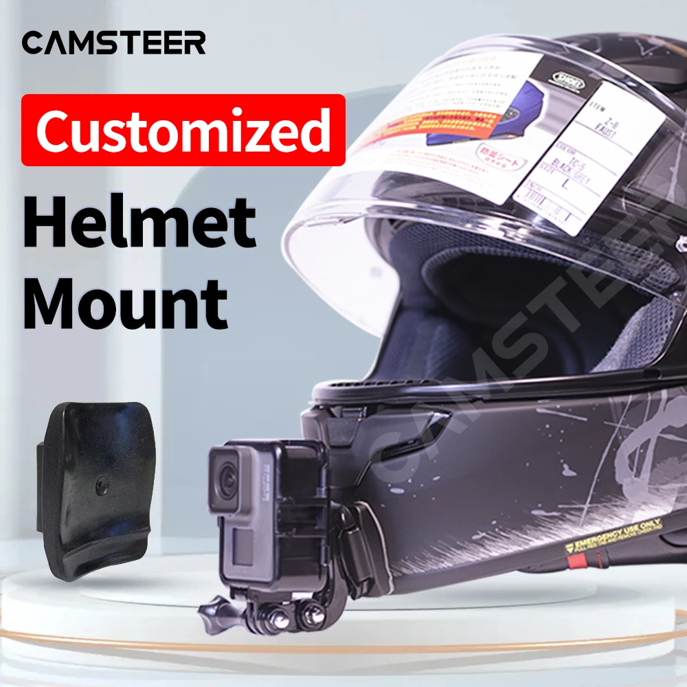 Camsteer für SHOEI X14 AGV K1 Arai RX7V HJC Angepasste ABS-Helmkinnhalterung passend für GoPro 13 12 11 10 Insta360 Ace Pro DJI Kamera Image