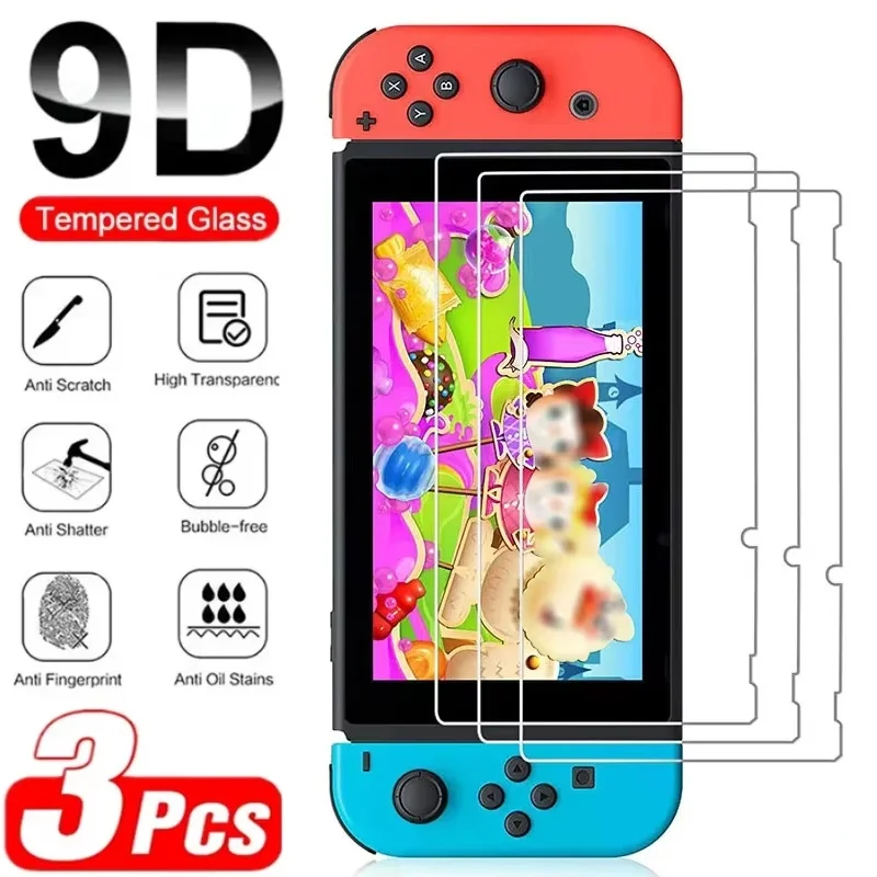 1-3 stücke Anti-Scratch Gehärtetes Glas Screen Protector Für Nintendo Schalter NS OLED Screen Protector Für Schalter lite Schutz Film Image