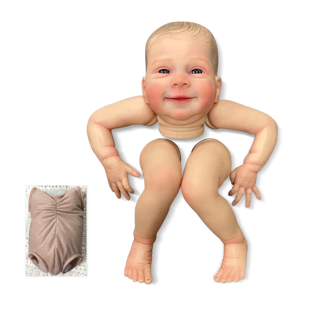 NPK 19 Zoll fertige Puppengröße, bereits bemalte Kits, Sebastian, sehr lebensecht, mit vielen Details, Adern wie abgebildet