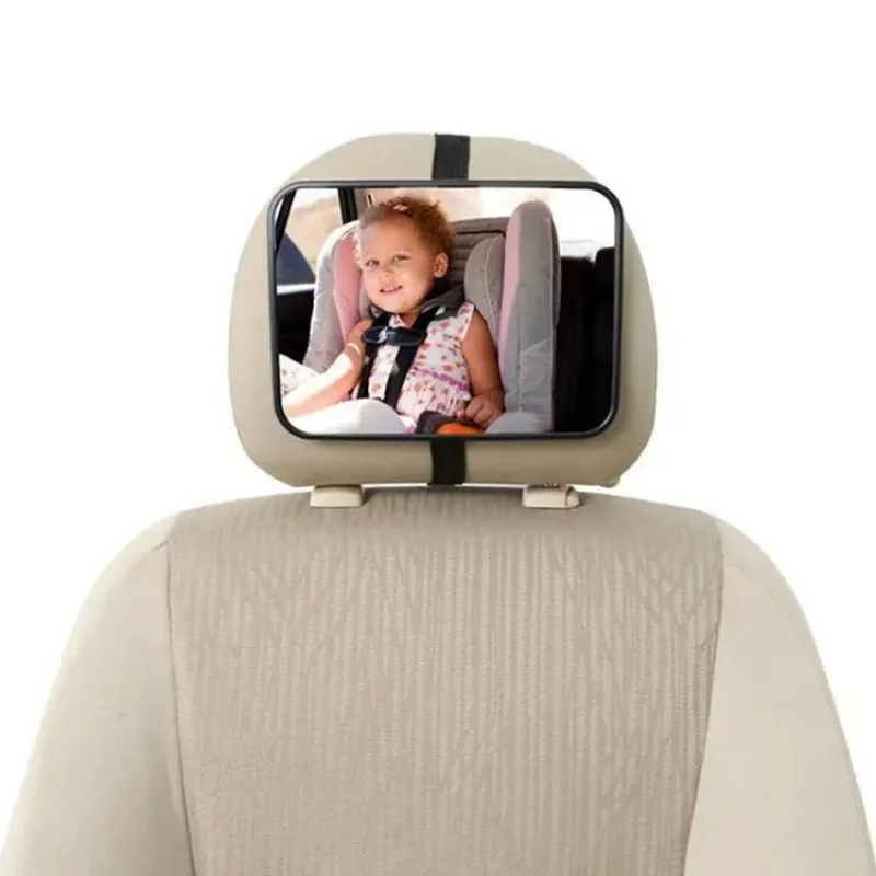 1-teiliger, absturzgebesteter und zertifizierter, bruchsicherer Babyautospiegel für nach hinten gerichtete Kleinkinder mit breiter, größerem, kristallklarem Sicht Image