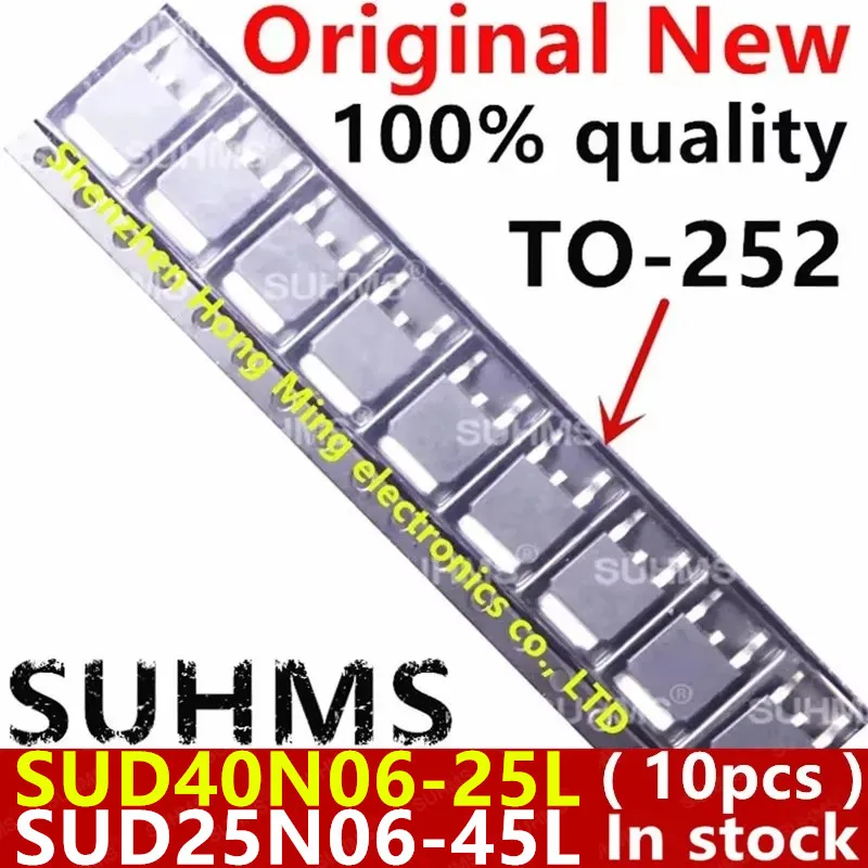 (10 Stück) 100 % neuer 40N06 40N06-25L 40N06-25 SUD40N06-25L 25N06 25N06-45L 25N06-45 SUD25N06-45L TO-252 Chipsatz Image
