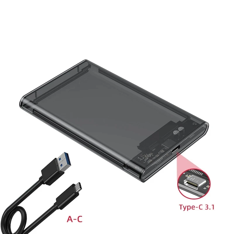 UTHAI TM05 Typ-C Transparente Box HDD Gehäuse 3.1 Notebook 2,5 Zoll SSD Solid State Mechanische Mobile Festplatte Box USB3.1 Image
