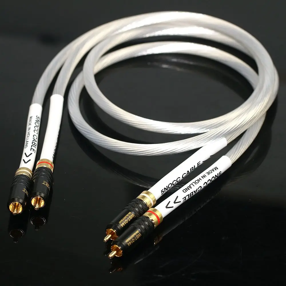 Holländisches sterling silber meeaocc 7nocc audio cd player audio kabel hifi doppel rca audio verstärker signal kabel WBT-0144 stecker