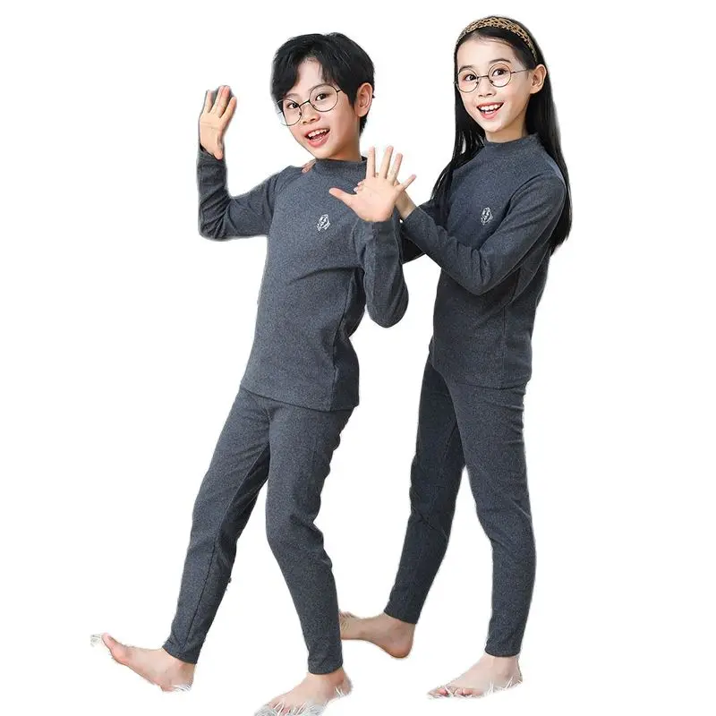 Kinder Thermo-Unterwäsche Set Herbst Und Winter Dicke Junge Und Mädchen Spurlose Neue Baby Herbst Kleidung Warme Weiche Schlaf Tragen Image