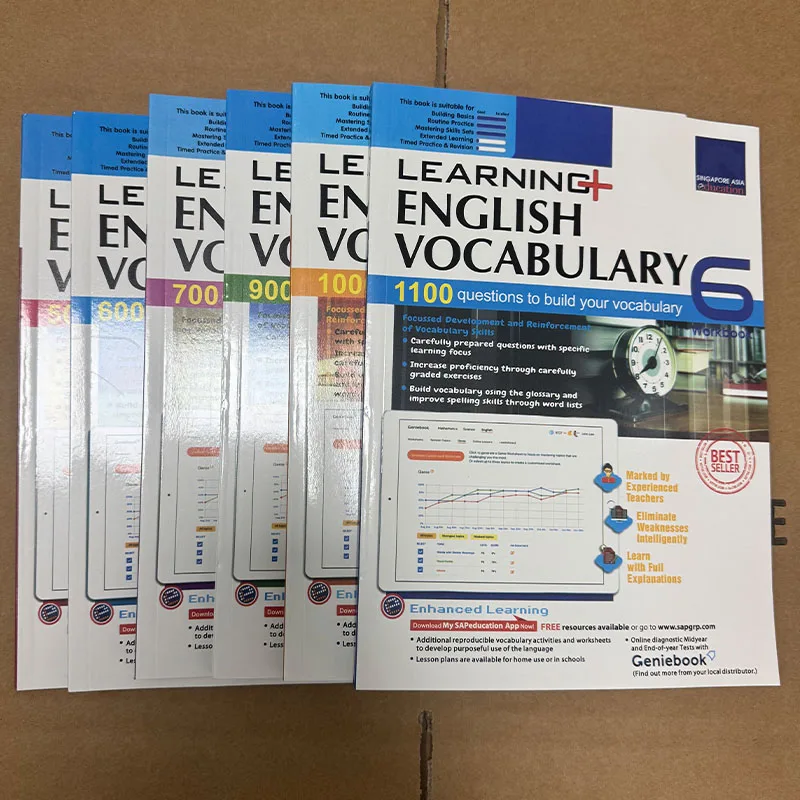 Singapore's Vocabulary Of Sap Lernvokabular 6er-Buch/Set Englische Bücher der 1. bis 6. Klasse