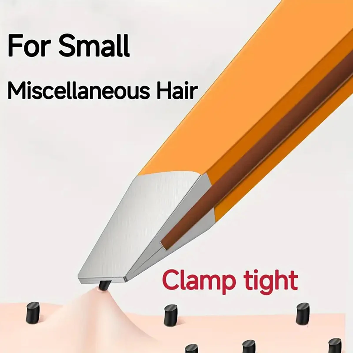 1 Stück Augenbrauenpinzette, farbig, für feine Haare, Make-up-Werkzeug, Edelstahl, diagonaler Augenbrauenclip, zerlegbar (Orange) Image