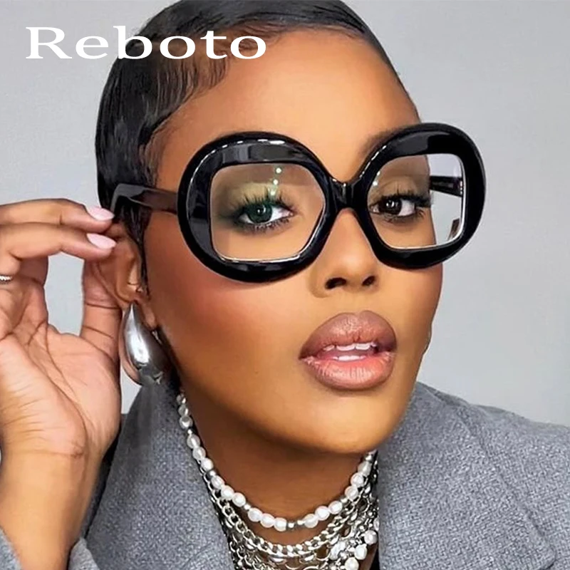 Luxus Marke Runde Brille Frauen Brillen Rahmen Hohe Qualität Übergroßen Rot Grün Rot Mode Brillen Rahmen Großen Rahmen Einzigartige Image