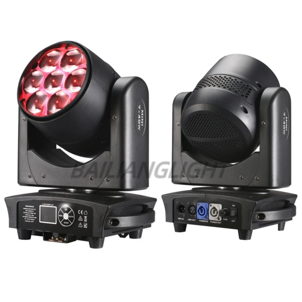 7x40W 4-in-1 RGBW Bee Eye LED Beam + Wash Zoom Test mobile DMX pro Nachtclub DJ Disco Party Bar Bühnenbeleuchtung Image
