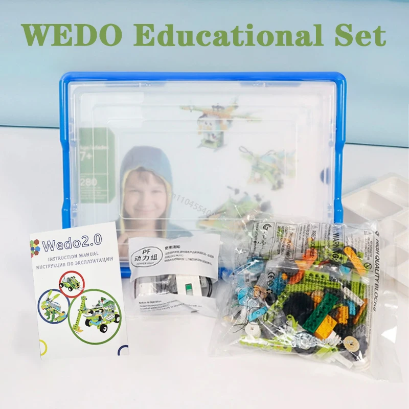 NEUES technisches WeDo 2.0-Kern-Lernset, Bausteine für die Schule, Bildung, DIY 45300, Scratch 3.0, Kinderspielzeug, Weihnachtsgeschenk Image