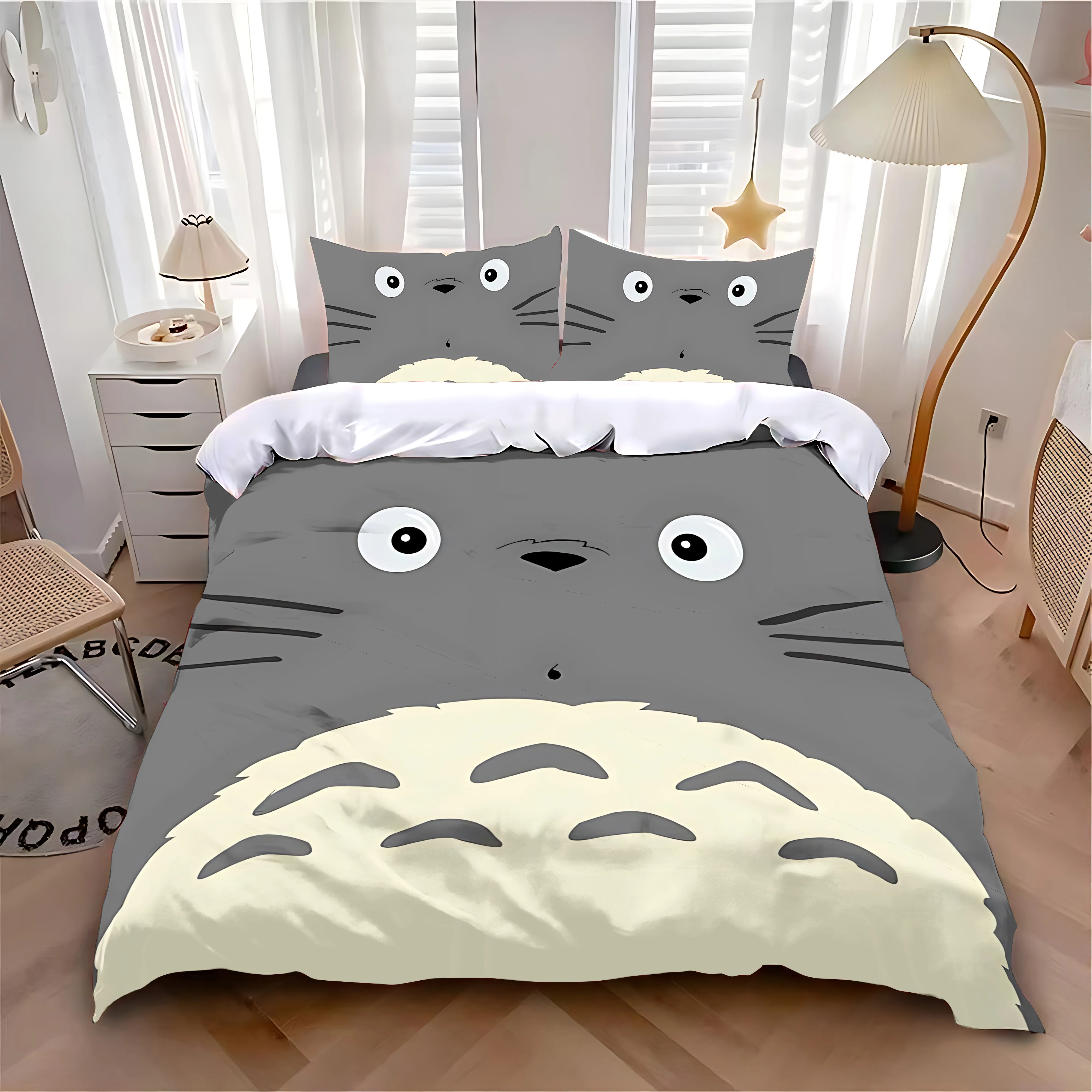 Bettbezug Kissenbezug Bettwäsche Set Hot Anime Nette T-Totoroes Erwachsene Junge Mädchen Schlafzimmer Dekoration Kinder Einzel Doppel Große größe Image