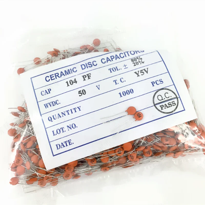 1000 Stück Keramikkondensator 50V 1pF ~ 100nF 0,1uF 104 4,7PF 10PF 22PF 33PF 47PF 100PF 101 220PF 221 330PF 470PF 1NF 103 47NF 473 Image