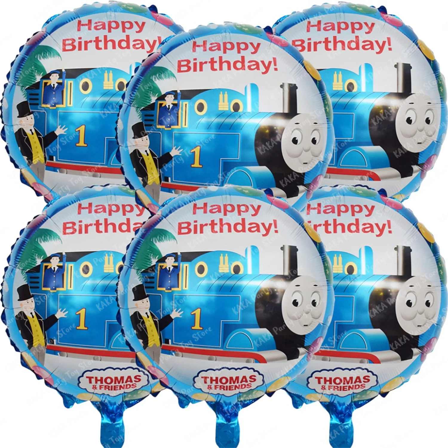 2/4/6Pcs Thomas Geburtstag Party Luftballons Set Die Zug Aluminium Folie Ballons Dekoration Lieferungen Für Baby dusche Kinder Spielzeug Geschenke Image