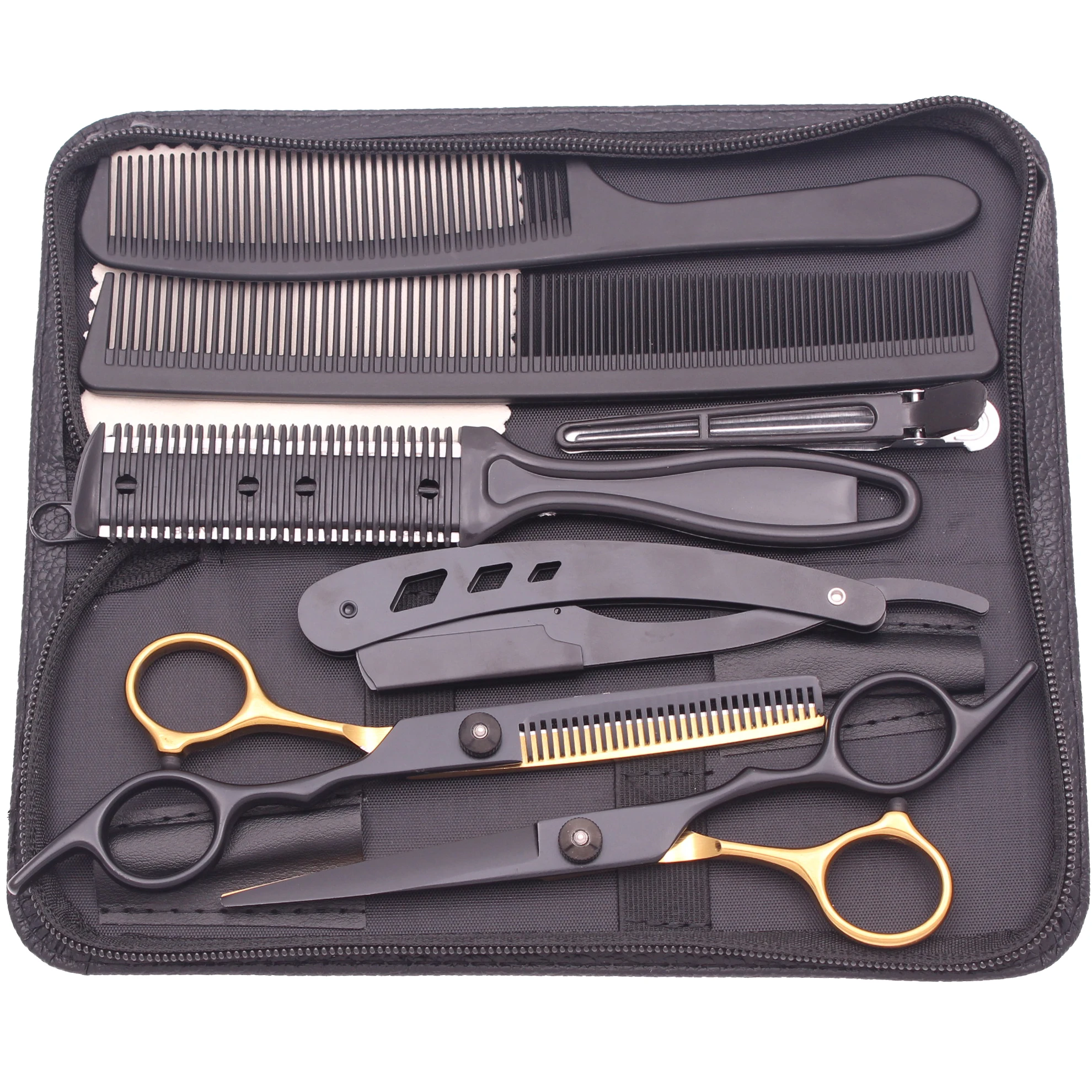6'' Haar Schere Professionelle Schneiden Schere Ausdünnung Friseur Rasierer Com Set Salon Barber & Hause Japan Stahl Dropshipping Image