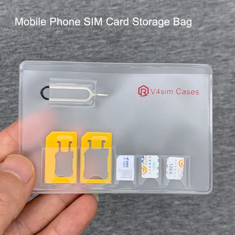 Tragbare SIM Micro Pin Nano Speicherkarte Aufbewahrungstasche Box SIM Kartenschutz Halter Image