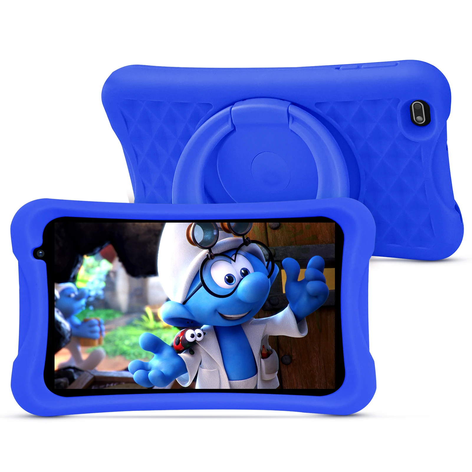 PRITOM 8-Zoll-Kinder-Android-Tablet, 2 GB RAM + 64 GB ROM, Quad Core, 5000 mAh, WiFi Dual-Kamera, Bluetooth, Kleinkind-Tablet Image