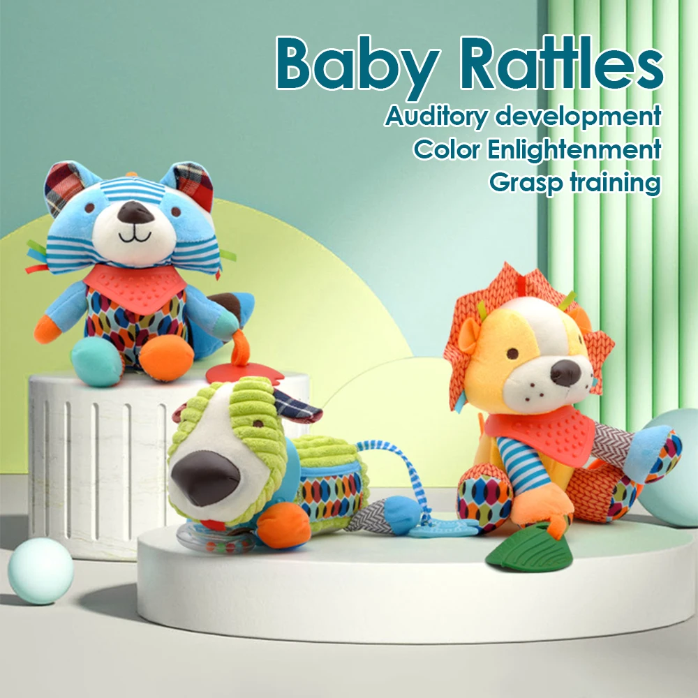 Montessori Baby Spielzeug Kawaii Weiche Plüsch Puppen Tier Kinderwagen Anhänger Spielzeug für Neugeborene Jungen Mädchen Kleinkind Geburtstag Geschenk