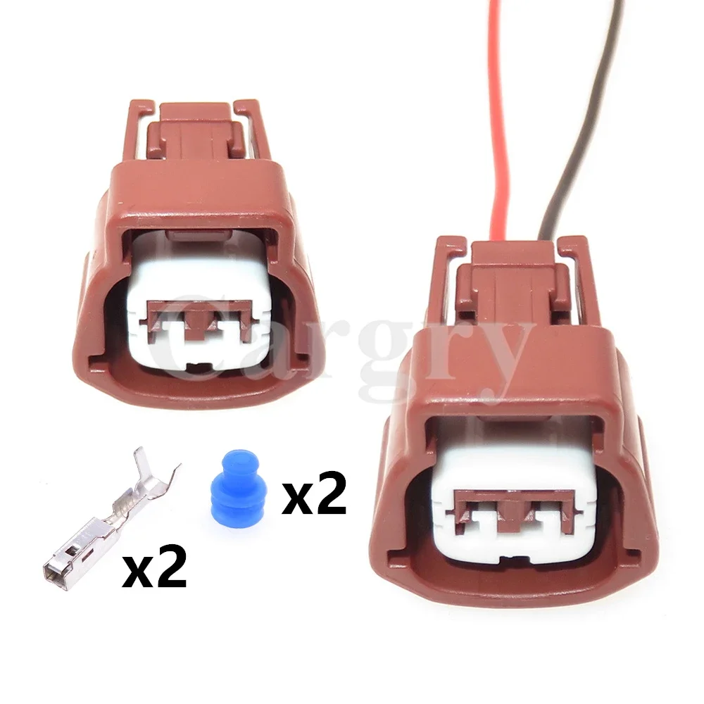 1 Set 2P 6189-0774 Auto-Kabelbaumstecker AC-Baugruppe Auto-Wassertemperatursensor-Verkabelungsanschluss für Nissan E02FBR-RS Image